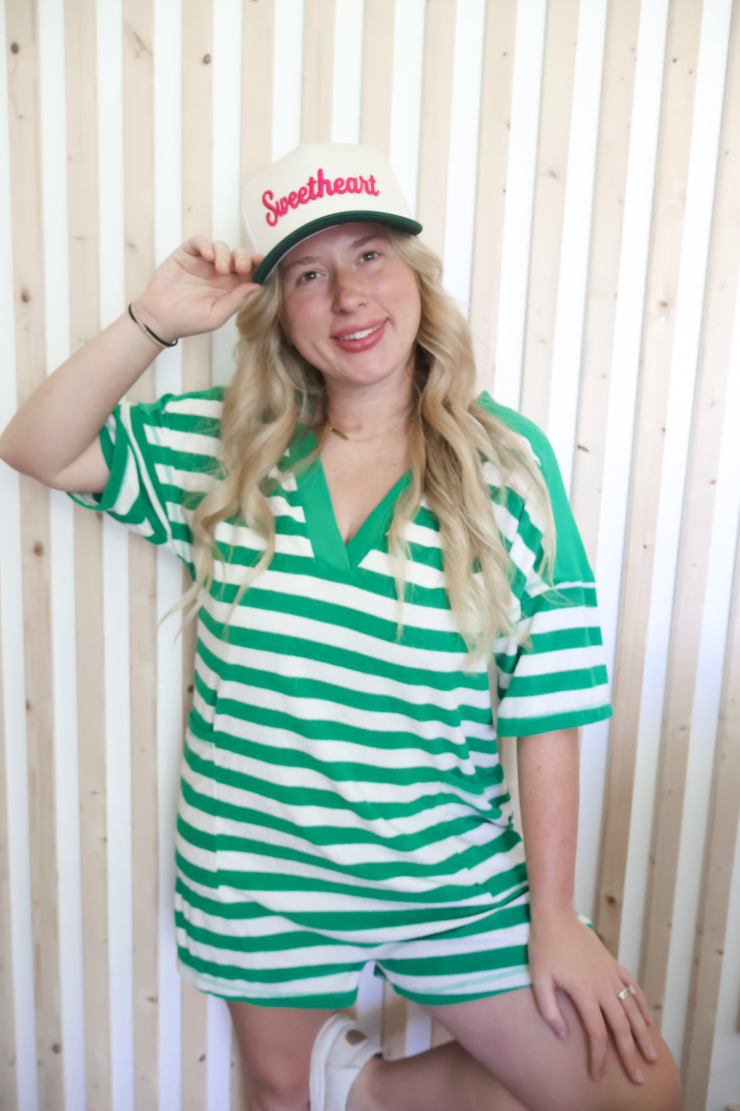 Kelly Green Romper