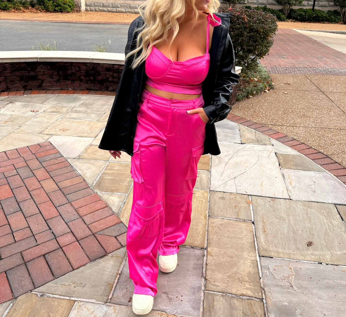 The Nessa - Pink Cargo Pants