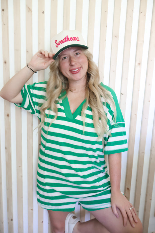 Kelly Green Romper