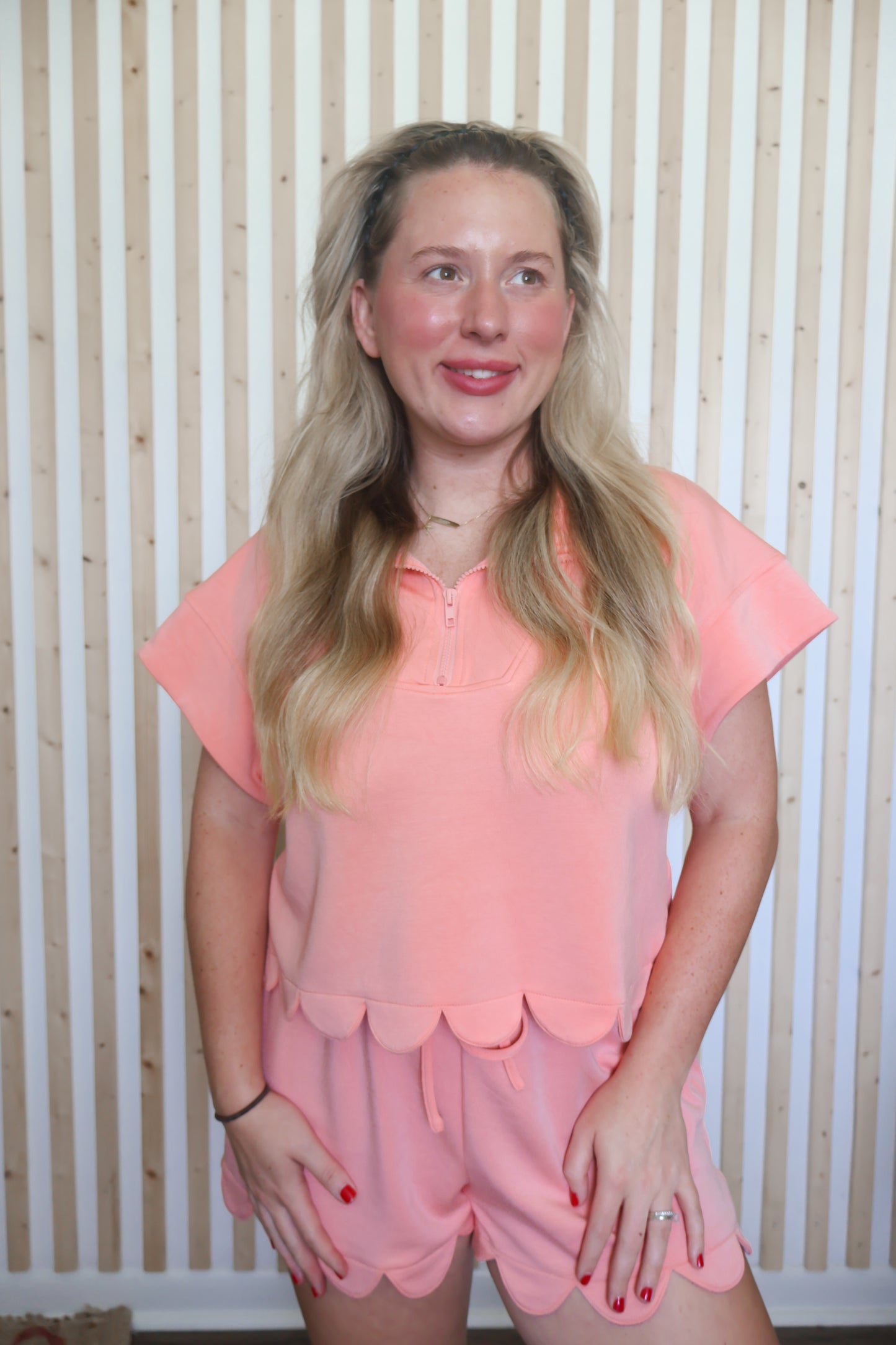 Coral Reef Scalloped Short Set
